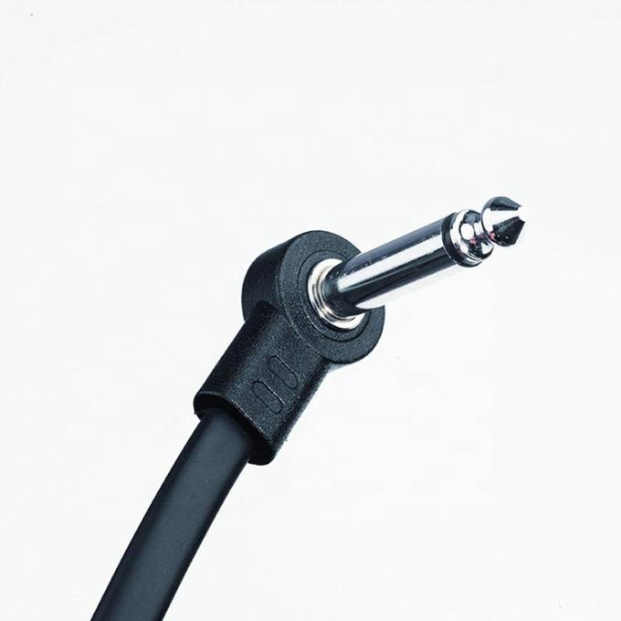 Custom Curto ângulo de 90 graus 1/4 polegada TS Jack Instrumento Elétrico Guitar Patch Cable 1