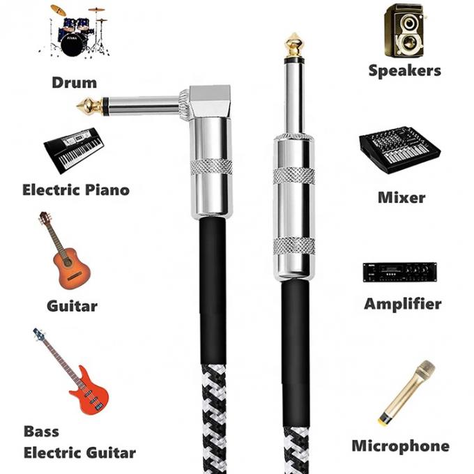 3M 10FT 1/4 polegada TS Jack Instrumento Musical Cabos de guitarra elétrica 0