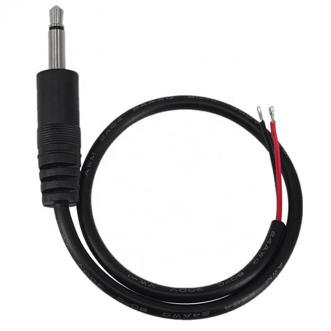 Custom 2 Poles TS 3.5mm Stereo Audio Mono Jack Plug-in masculino para Pigtail despojado Cable de fim de fio nu em lata 4