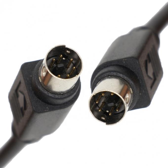 CUSTOM 1M 3M Shield S Video Homem para Homem Mini Din 6 Pin cabo 2