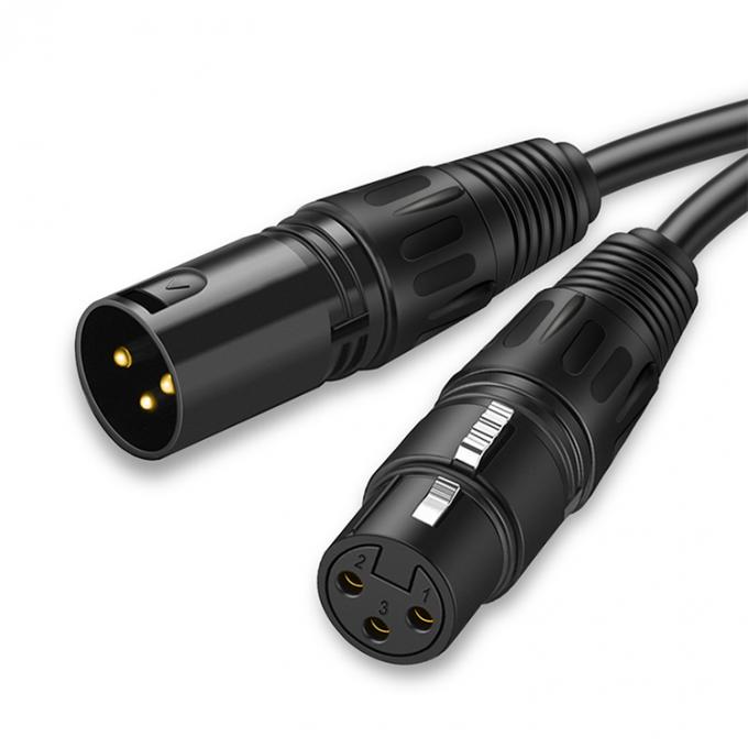 OEM Microfone HiFi Microfone 3 PIN XLR Conector de áudio Jack Homem para XLR Fêmea DMX cabo 2