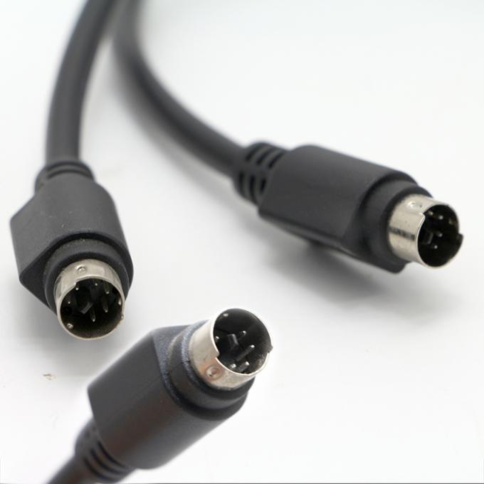Custom Homem para Homem 6 PIN Mini DIN Plug Vídeo Áudio MIDI cabo de extensão Para PS2 teclado 0