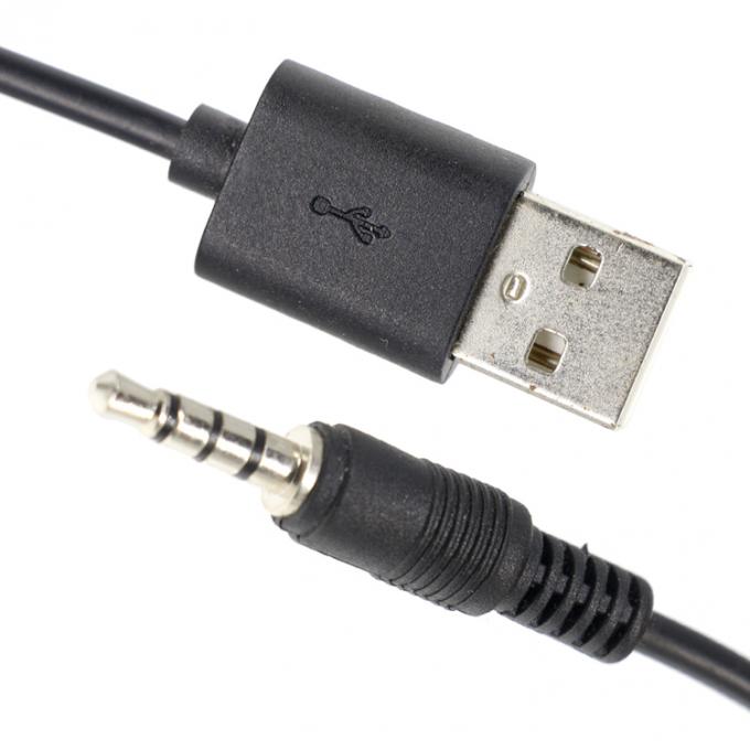 Custom 3ft 3.5mm macho Aux Audio Jack para USB 2.0 macho cabo de carregador de dados para alto-falante de carro 1