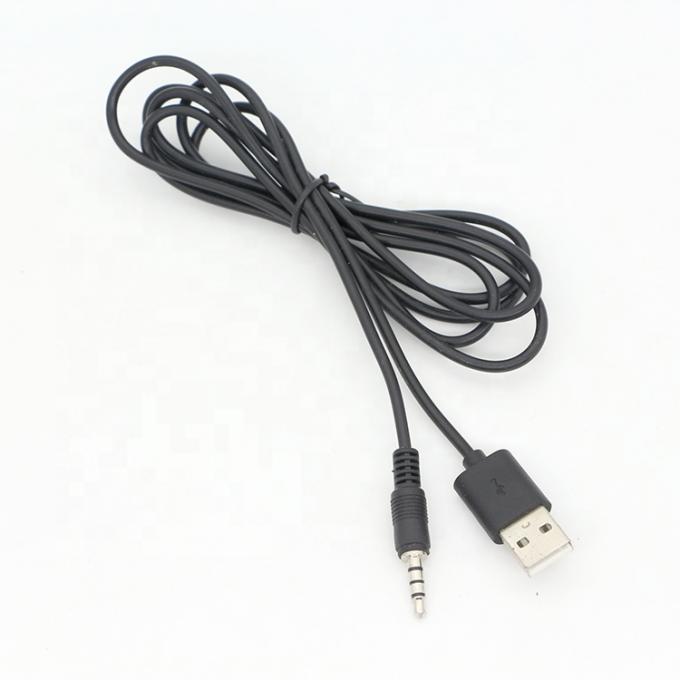 Custom 3ft 3.5mm macho Aux Audio Jack para USB 2.0 macho cabo de carregador de dados para alto-falante de carro 4