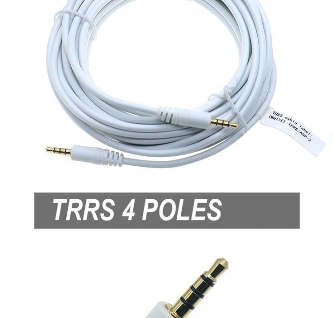 3.5mm Homem para Homem Fêmea Stereo AUX 3 Polos TRS 4 Polos TRRS Mono Jack Microfone Patch Audio Extension Cable 1