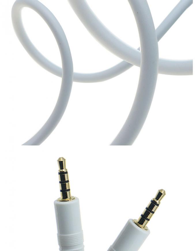 3.5mm Homem para Homem Fêmea Stereo AUX 3 Polos TRS 4 Polos TRRS Mono Jack Microfone Patch Audio Extension Cable 3