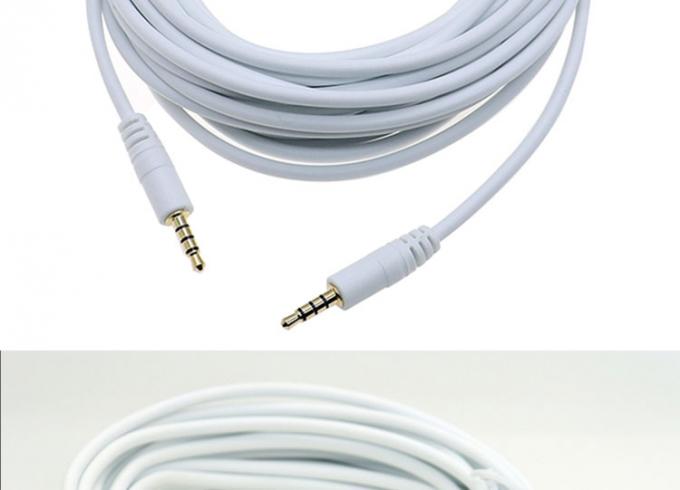 3.5mm Homem para Homem Fêmea Stereo AUX 3 Polos TRS 4 Polos TRRS Mono Jack Microfone Patch Audio Extension Cable 5