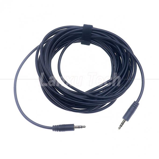 Customization OEM 1M 2M 3M 5M 10M 3 Polos TRS macho a macho 3.5mm Aux Jack estereótico cabo de extensão de áudio 1