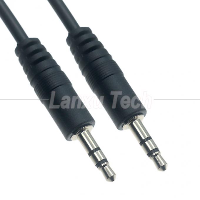 Customization OEM 1M 2M 3M 5M 10M 3 Polos TRS macho a macho 3.5mm Aux Jack estereótico cabo de extensão de áudio 4
