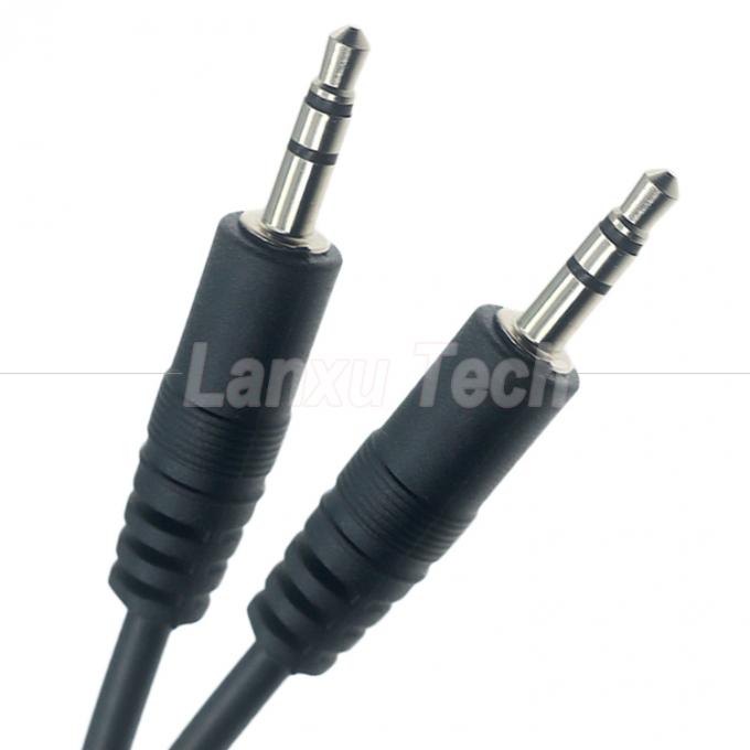 Customization OEM 1M 2M 3M 5M 10M 3 Polos TRS macho a macho 3.5mm Aux Jack estereótico cabo de extensão de áudio 3