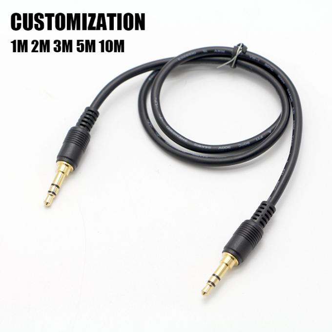 OEM Revestimento de ouro 1M 2M 3M macho a macho 3.5mm Jack Auxiliar alto-falante cabo de áudio estéreo 2