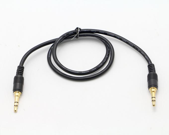 OEM Revestimento de ouro 1M 2M 3M macho a macho 3.5mm Jack Auxiliar alto-falante cabo de áudio estéreo 4