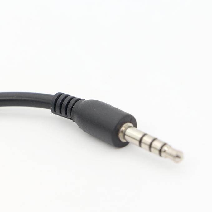 3.5mm Jack TRRS macho a 3.5mm Jack TRRS feminino Stereo Aux Audio Extension Cable 1