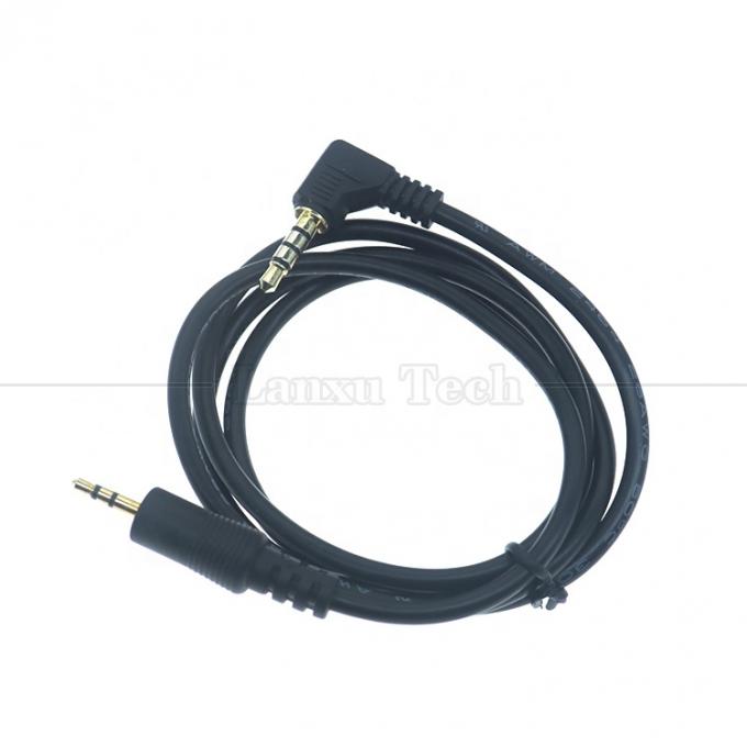 2.5mm 3 Polos Jack para 90 graus ângulo direito 4 Polos 3.5mm TRRS Jack cabo de áudio estéreo para TV Radio 3