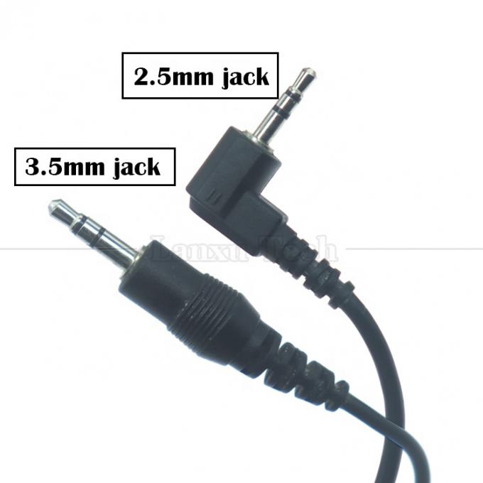 Personalização 2,5 mm macho a 90 graus ângulo direito 3,5 mm macho Jack estéreo Aux conversor de áudio adaptador cabo 1