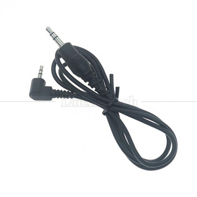 Personalização 2,5 mm macho a 90 graus ângulo direito 3,5 mm macho Jack estéreo Aux conversor de áudio adaptador cabo 3