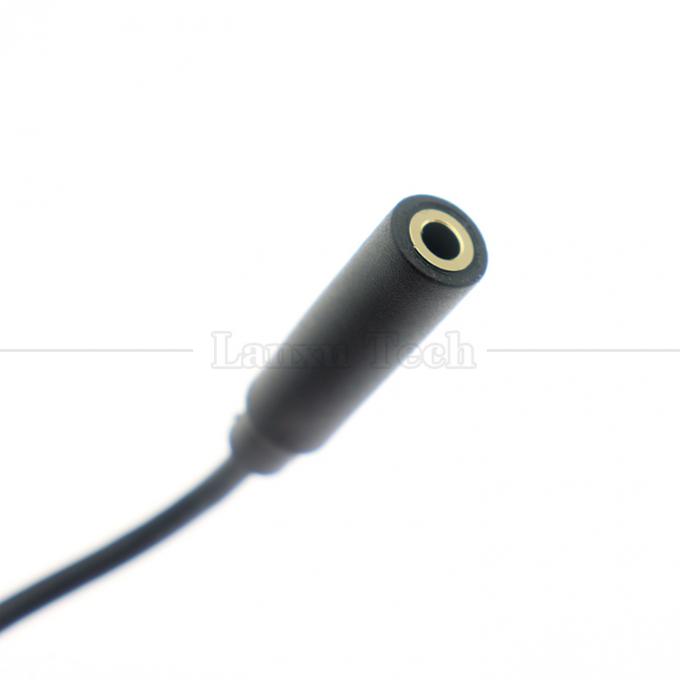 Revestido em ouro 3,5 mm TRS 3 Ploes Shield Jack de áudio Feminino para cabos vazios em lata cabo de ponta aberta 2