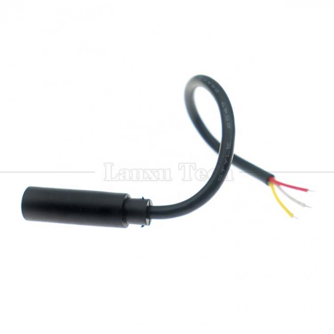 Customizado 3.5mm TRS 3 pólos Shield Audio Jack Feminino para abrir Stripped Tinned Cabos de fio de ponta nua 4