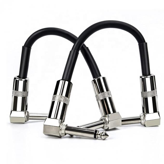 1/4 TS Jack Pedal de trança elétrica Guitar Patch Lead Stereo Instrument Cable 0