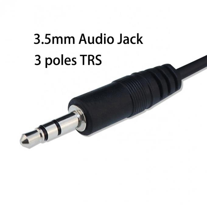 1m 3m 5m 3 Poles Trs Homem para Mulher 3.5mm Audio Jack Cable 1