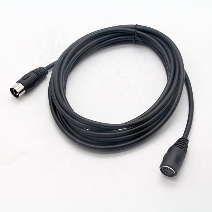 1M 3M 5M Escudo macho para fêmea 7 PIN DIN conector cabo de extensão MIDI 0