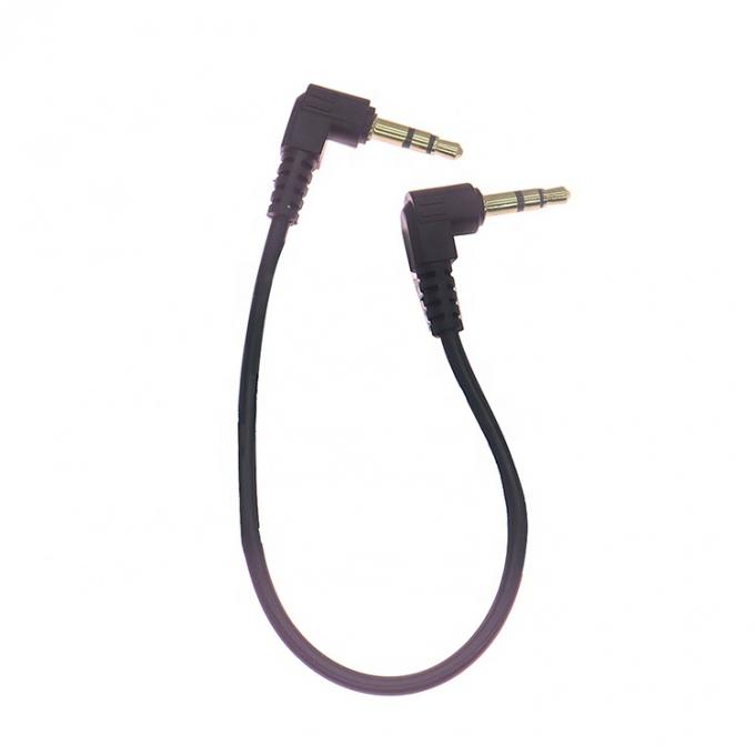 0.2M 1M 2M 3M 10M Ângulo de 90 graus macho a macho 3 polos TRS Jack de áudio estéreo cabo de extensão para fones de ouvido alto-falante de carro 0