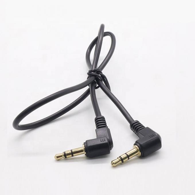 0.2M 1M 2M 3M 10M Ângulo de 90 graus macho a macho 3 polos TRS Jack de áudio estéreo cabo de extensão para fones de ouvido alto-falante de carro 6
