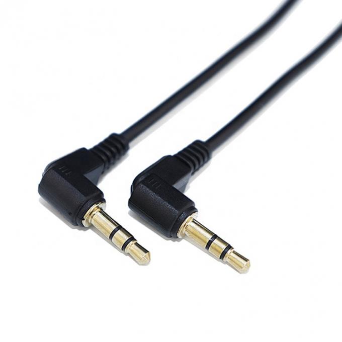 0.2M 1M 2M 3M 10M Ângulo de 90 graus macho a macho 3 polos TRS Jack de áudio estéreo cabo de extensão para fones de ouvido alto-falante de carro 3