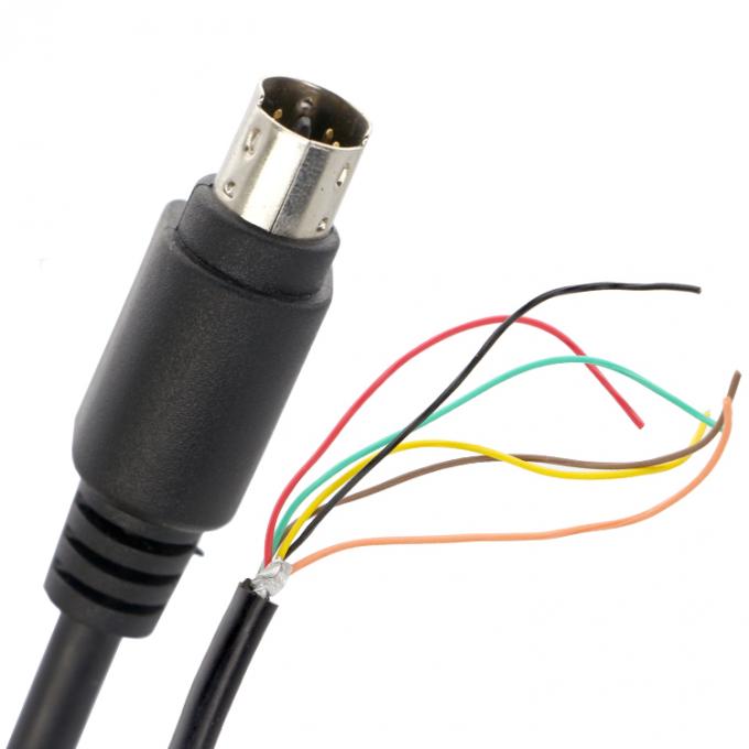 Personalização 6 7 8 PIN MINI DIN para Pigtail Open Tinned Wire Cable 0