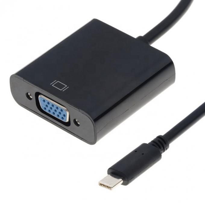 Adaptador de conversão USB Tipo C para VGA para PC Computador Laptop 1