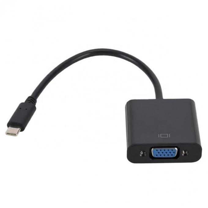 Adaptador de conversão USB Tipo C para VGA para PC Computador Laptop 2
