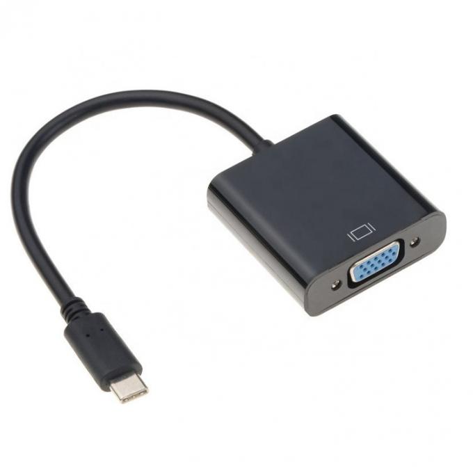 Adaptador de conversão USB Tipo C para VGA para PC Computador Laptop 3