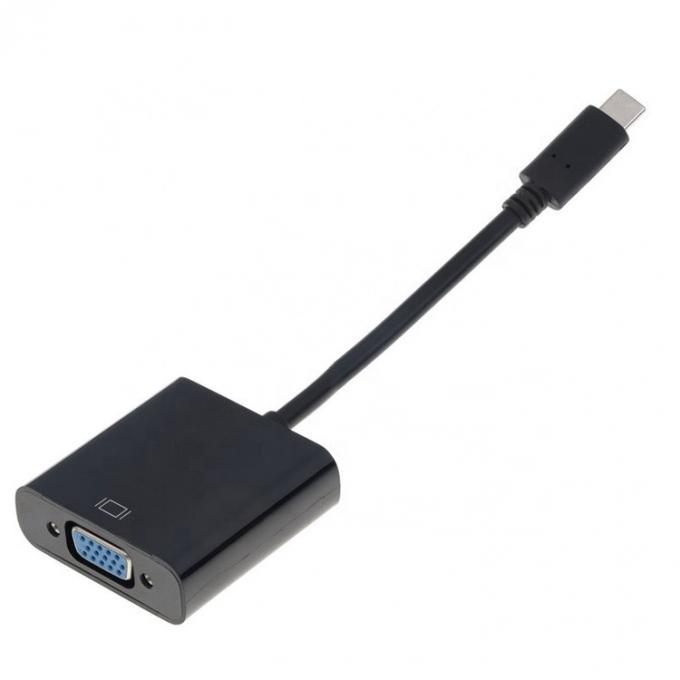 Adaptador de conversão USB Tipo C para VGA para PC Computador Laptop 4