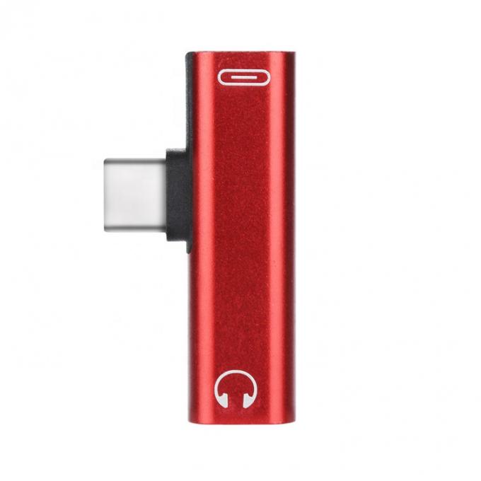 2 em 1 USB Tipo C para 3.5mm Jack PD Carregamento adaptador de áudio de fones de ouvido 4