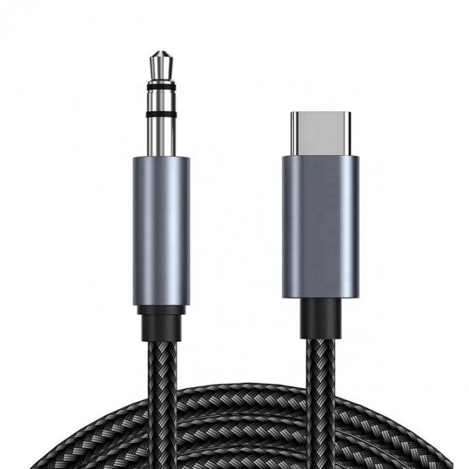 DAC USB Tipo C para 3.5mm Jack de áudio macho cabo AUX fone de ouvido Dongle Adaptador para Google Pixel 0