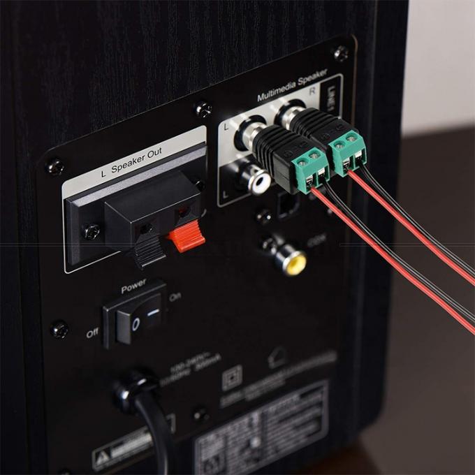 RCA Fêmea macho para parafuso Terminal AV Phono Solderless Plug Wire Connector Converter Adaptador de áudio 4