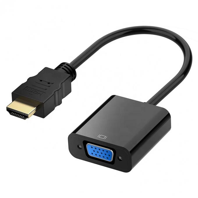 1080P 4K HDM TV I Homem para VGA Adaptador Fêmea com 3.5 Jack de Áudio Potência para Computador PC Monitor HDTV 1