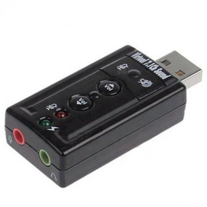 Plug and Play Audio Mic Studio Adaptador de cartão de som externo USB 0