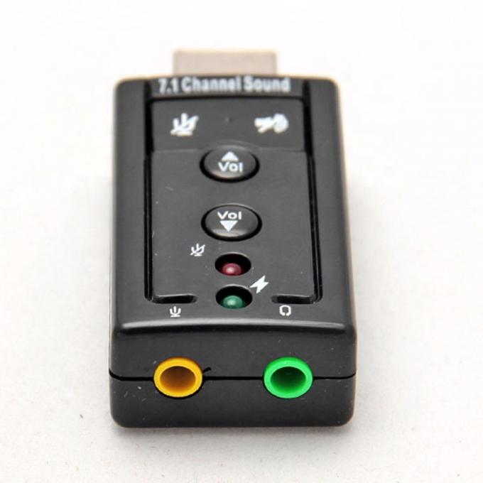 Plug and Play Audio Mic Studio Adaptador de cartão de som externo USB 2