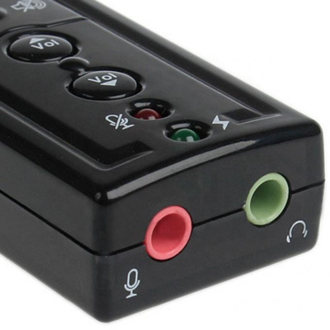 Plug and Play Audio Mic Studio Adaptador de cartão de som externo USB 3