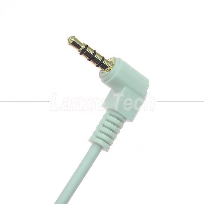 Ângulo de 90 graus Homem para Homem 3,5 mm 3 4 polos TRS TRRS Mono Microfone Áudio estéreo Jack Patch Adaptador de cabo para fones de ouvido 2