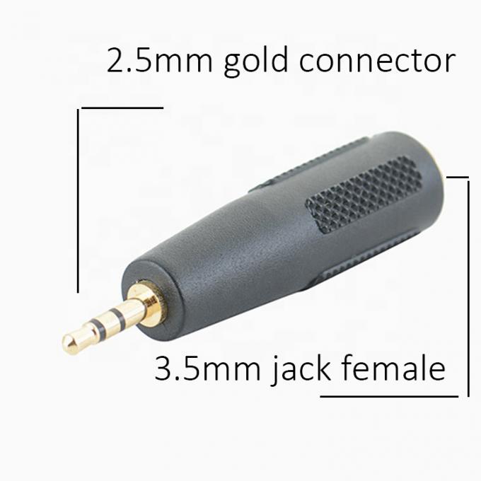 3 Pólos TRS Jack Homem para Mulher 2.5 a 3.5 Adaptador de Áudio 1