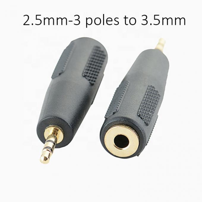 3 Pólos TRS Jack Homem para Mulher 2.5 a 3.5 Adaptador de Áudio 0