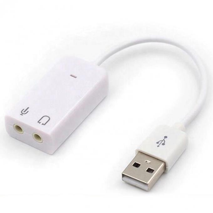 Plug and Play Audio Mic Studio USB Adaptador de cartão de som externo 0