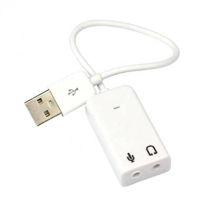 Plug and Play Audio Mic Studio USB Adaptador de cartão de som externo 1