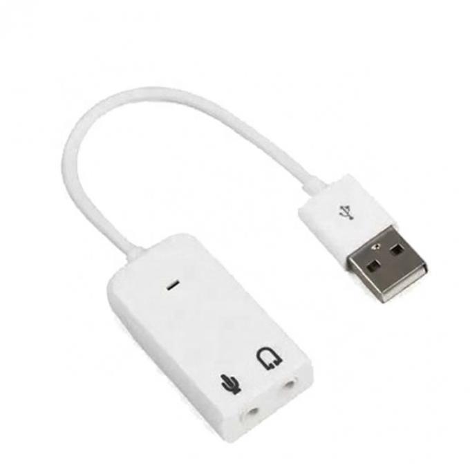 Plug and Play Audio Mic Studio USB Adaptador de cartão de som externo 2