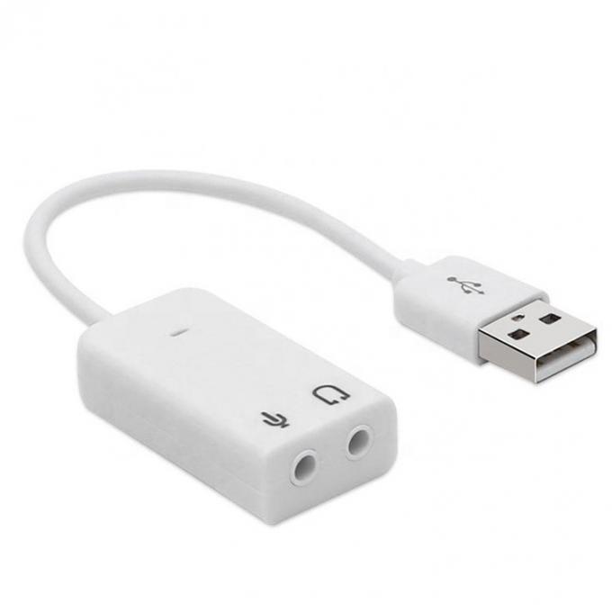 Plug and Play Audio Mic Studio USB Adaptador de cartão de som externo 3