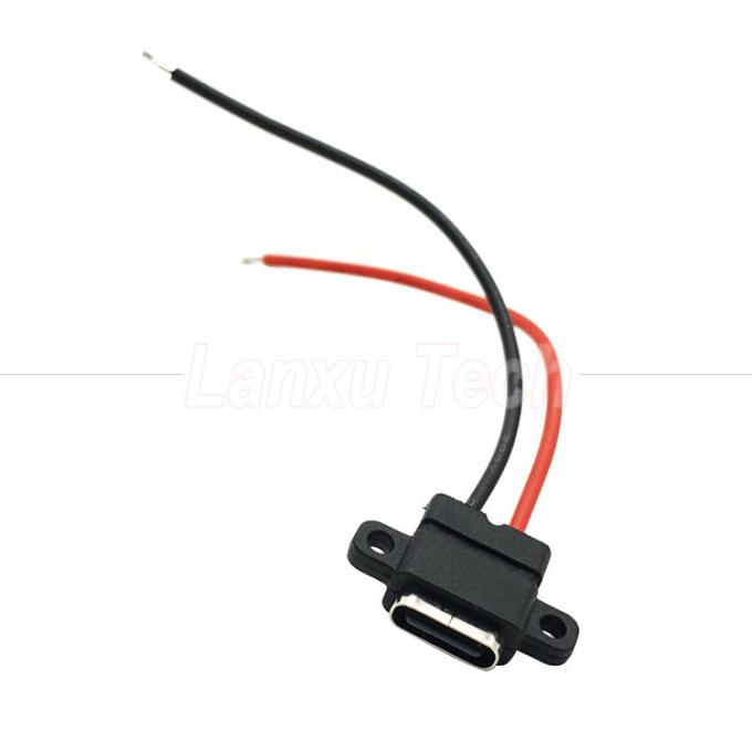 Cable de fio de tomada de tomada feminina USB tipo C soldeiro à prova d'água para impressora de laptop 3