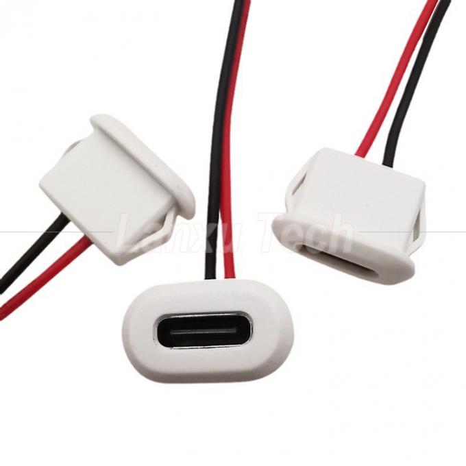 Cable de fio de tomada feminino à prova d'água USB tipo C 2 pin para veículos de lâmpadas 2