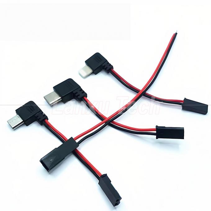 90 graus ângulo direito USB 8 pin Micro Tipo C para JST SYP cabo de conector para motociclista carregador de celular magnético 1